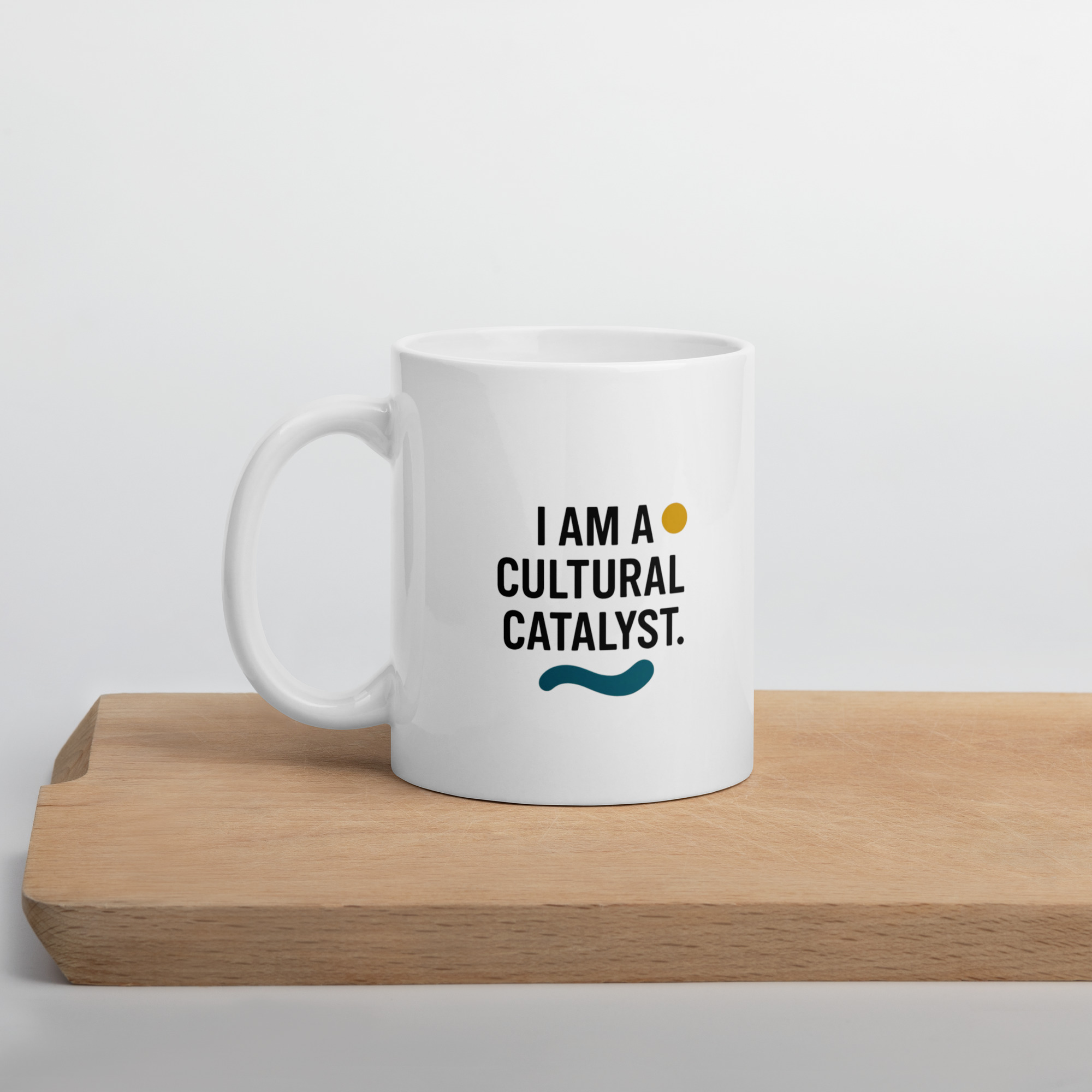 White glossy mug